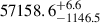 $ 57158.6_{-1146.5}^{+6.6} $