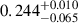 $ 0.244_{-0.065}^{+0.010} $