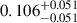 $ 0.106_{-0.051}^{+0.051} $