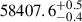$ 58407.6_{-0.4}^{+0.5} $