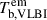 Mathematical equation: $ T_{\mathrm{b,VLBI}}^{\mathrm{em}} $