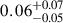 $ 0.06_{-0.05}^{+0.07} $