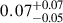 $ 0.07_{-0.05}^{+0.07} $