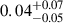 $ 0.04_{-0.05}^{+0.07} $