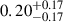 $ 0.20_{-0.17}^{+0.17} $