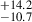 $ ^{+14.2}_{-10.7} $