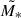 Mathematical equation: $ \tilde{M_*} $