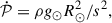 Mathematical equation: $$ \begin{aligned} \dot{\mathcal{P} } = \rho g_\odot R_\odot ^2 / s^2, \end{aligned} $$