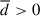 Mathematical equation: $ \overline{d} > 0 $
