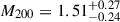 $ M_{200} = 1.51_{-0.24}^{+0.27} $