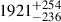 $ 1921^{+254}_{-236} $