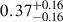 $ 0.37^{+0.16}_{-0.16} $