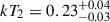 $ kT_2 = 0.23^{+0.04}_{-0.03} $