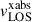 $ v_{\mathrm{LOS}}^{\mathrm{xabs}} $