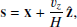 Mathematical equation: $$ \begin{aligned} \mathbf s =\mathbf x +\frac{v_z}{H}\,\mathbf {\hat{z}} , \end{aligned} $$