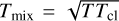 Mathematical equation: $T_{\rm{mix}}=\sqrt{TT_{\rm{cl}}}$