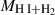 Mathematical equation: $ M_{\mathrm{H}{\small { {\text{ I}}}}+\mathrm{H}_{2}} $