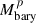 Mathematical equation: $ M_{\mathrm{bary}}^{p} $