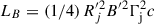 Mathematical equation: $ L_B=(1/4)\,R_{j}^{\prime2}B^{\prime2}\Gamma_{\mathrm{j}}^2c $