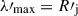Mathematical equation: $ \lambda\prime_{\max} = R\prime_{\mathrm{j}} $