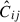 Mathematical equation: $ \hat{C}_{ij} $