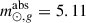 Mathematical equation: $ m_{\odot,g}^{\mathrm{abs}}= 5.11 $