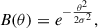 Mathematical equation: $$ \begin{aligned} B(\theta ) = e^{-\frac{\theta ^2}{2 \sigma ^2}}, \end{aligned} $$