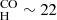 Mathematical equation: $ _{\mathrm{H}}^{\mathrm{CO}}\sim 22 $