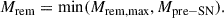 Mathematical equation: $$ \begin{aligned} M_{\rm rem} = \min (M_{\rm rem,max}, M_{\rm pre-SN}). \end{aligned} $$
