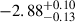 $ -2.88^{+0.10}_{-0.13} $