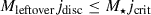 Mathematical equation: $$ \begin{aligned} M_{\rm {leftover}} j_{\rm {disc}} \le M_{\star } j_{\rm {crit}} \end{aligned} $$