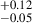 Mathematical equation: $ ^{+0.12}_{-0.05} $
