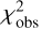 Mathematical equation: $\[\chi_{\mathrm{obs}}^{2}\]$