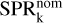 Mathematical equation: $\[\mathrm{SPR}_{\mathrm{k}}^{\text {nom}}\]$