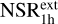 Mathematical equation: $\[\mathrm{NSR}_{1 \mathrm{h}}^{\text {ext}}\]$