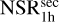 Mathematical equation: $\[\mathrm{NSR}_{1 \mathrm{h}}^{\text {sec}}\]$