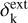 Mathematical equation: $\[\delta_{\mathrm{k}}^{\text {ext}}\]$