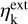 Mathematical equation: $\[\eta_{\mathrm{k}}^{\text {ext}}\]$