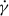 Mathematical equation: $ \dot{\gamma} $