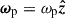 Mathematical equation: $ \boldsymbol{\omega}_{\mathrm{p}}=\omega_{\mathrm{p}} \boldsymbol{\hat{z}} $