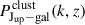 Mathematical equation: $ P_\mathrm{J_{\mathrm{up}}-gal}^{\mathrm{clust}}(k,z) $