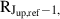 Mathematical equation: $ \rm R_{J_{up,ref}-1,} $