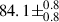 Mathematical equation: $ 84.1\pm^{0.8}_{0.8} $