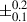 Mathematical equation: $ \pm^{0.2}_{0.1} $