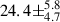 Mathematical equation: $ 24.4\pm^{5.8}_{4.7} $