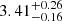 Mathematical equation: $ 3.41_{-0.16}^{+0.26} $