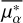 Mathematical equation: $\overline {\mu _\alpha ^ * } $