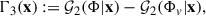 Mathematical equation: $$ \begin{aligned}&\Gamma _3(\mathbf x ) := \mathcal{G} _2(\Phi |\mathbf x ) - \mathcal{G} _2(\Phi _v |\mathbf x ), \end{aligned} $$