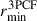 Mathematical equation: $ r_\mathrm{{min}}^\mathrm{{3PCF}} $