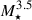 Mathematical equation: $ M_{\star}^{3.5} $